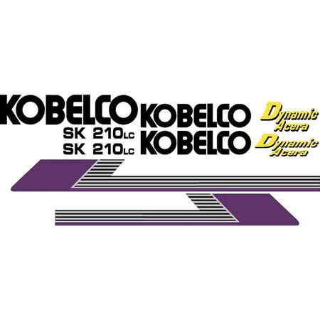 Aftermarket Kobelco SK 210LC Excavator Decal Set KBSK210LCDECALSET